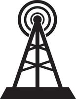 communication tower icon isolated in white background. communication tower sign. vector