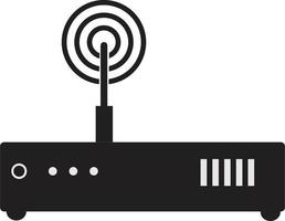 icono del enrutador sobre fondo blanco. señal de módem wifi. icono de enrutador wi-fi. vector