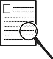 search document icon on white background. file search sign. flat style. archive vector symbol. document with search icon.