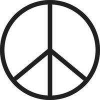 peace icon on white background. peace sign. vector