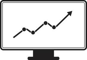 monitora de mercadeo signo de monitor de marketing. símbolo de análisis informático. vector