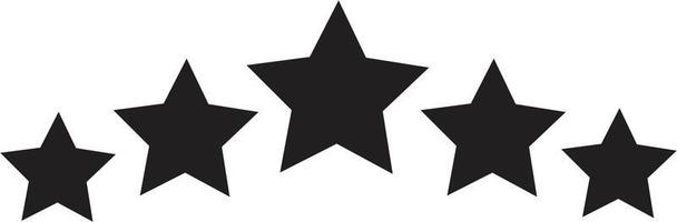 icono de cinco estrellas sobre fondo blanco. signo de 5 estrellas. estilo plano icono de cinco estrellas para el diseño de su sitio web, logotipo, aplicación, ui. vector