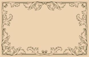 Hand Draw Style Art Nouveau Frame Background vector