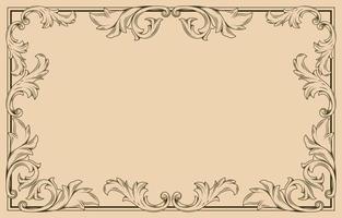 Hand Draw Style Art Nouveau Frame Background vector