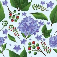 Hydrangeas Seamless Pattern Concept vector