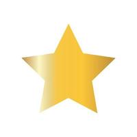 Gold star icon vector design on white background