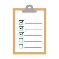 Document with approved sub-paragraphs. vector