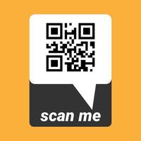 QR code with inscription scan me with smartphone vector