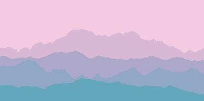 panoramic view of the mountain landscape vector