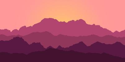 Color mountains, abstract shapes vector