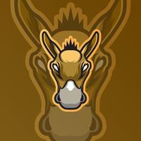 logo de mascota de burro para juegos de esport o emblemas vector