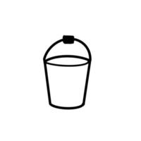 Bucket Garden tool Hand drawn organic line Doodle vector