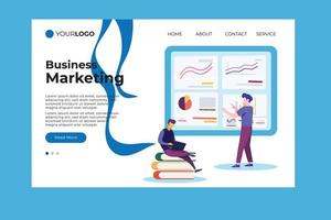 business marketing landing page website vector