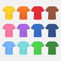 Maqueta de camiseta colorida 3d vector