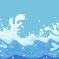 Water Splash Flat Style Background vector