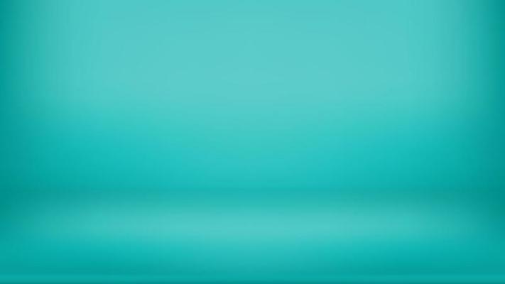 Abstract ocean green blue color tone background. Empty room with spotlight effect.