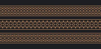 ornament style ethnic seamless borders set vector