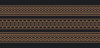 ornament style ethnic seamless borders set vector