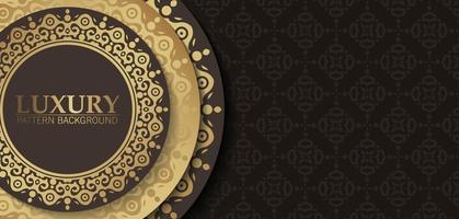 Luxury gold border pattern background vector