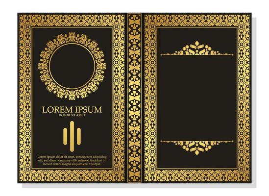 Luxury ornamental book cover design