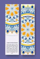 colorful mandala decorative card design vector