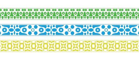 collection colorful pattern border design vector