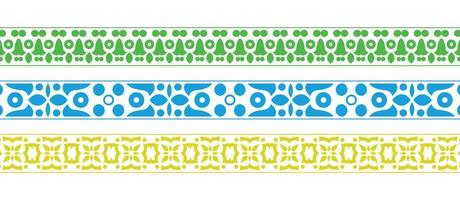 collection colorful pattern border design vector