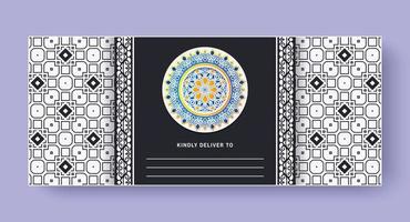 elegant mandala invitation card design vector