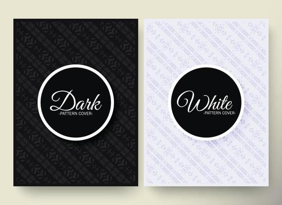 black and white background with border pattern