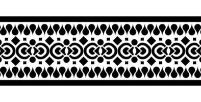 ornament style ethnic seamless borders set vector