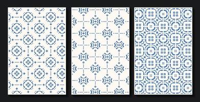 White geometric pattern cover design vector