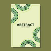 green circle pattern book cover vector