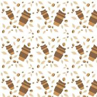 Coffee grande cup pattern design vector