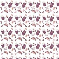 Chocolaty coffee pattern design vector