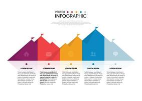 plantilla infográfica de montaña, ilustración vectorial vector