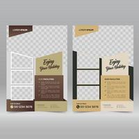 Hotel and Resort Flyer Design Template vector