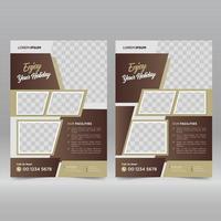 Hotel and Resort Flyer Design Template vector