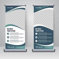 rollup corporativo o plantilla de diseño de banner x vector