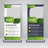 Nature rollup or X banner design template vector