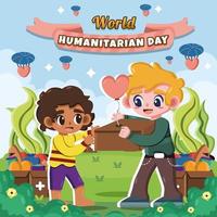 World Humanitarian Day Concept vector