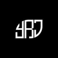 YRJ letter logo design on black background. YRJ creative initials letter logo concept. YRJ letter design. vector