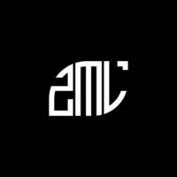 ZML letter logo design on black background. ZML creative initials letter logo concept. ZML letter design. vector