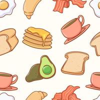 Breakfast Seamless Pattern vector