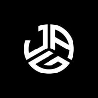 diseño de logotipo de letra jag sobre fondo blanco. concepto de logotipo de letra de iniciales creativas jag. diseño de letras jag. vector