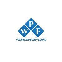 WPF letter logo design on white background. WPF creative initials letter logo concept. WPF letter design. vector