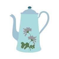 camping stagg kettle in white bckground. Vector illustration