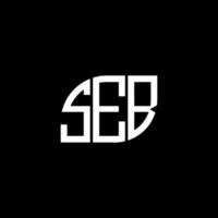 SEB letter logo design on black background. SEB creative initials letter logo concept. SEB letter design. vector