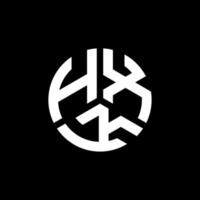 diseño de logotipo de letra hxk sobre fondo blanco. concepto de logotipo de letra de iniciales creativas hxk. diseño de letras hxk. vector