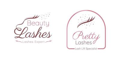 beauty eyelash logo vector