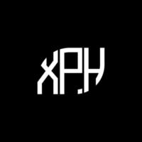 diseño del logotipo de la letra xph sobre fondo negro. concepto de logotipo de letra de iniciales creativas xph. diseño de letra xph. vector